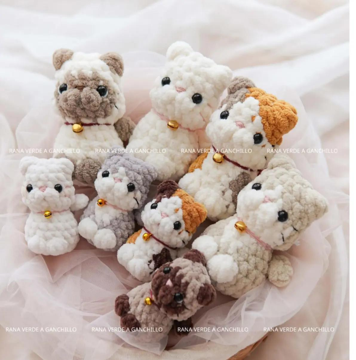 Adorables gatitos de ganchillo: patrones para tejer miniaturas tiernas