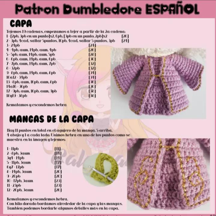 ALBUS DUMBLEDORE PATRÓN DE GANCHILLO GRATIS PARA AMANTES DEL CROCHET