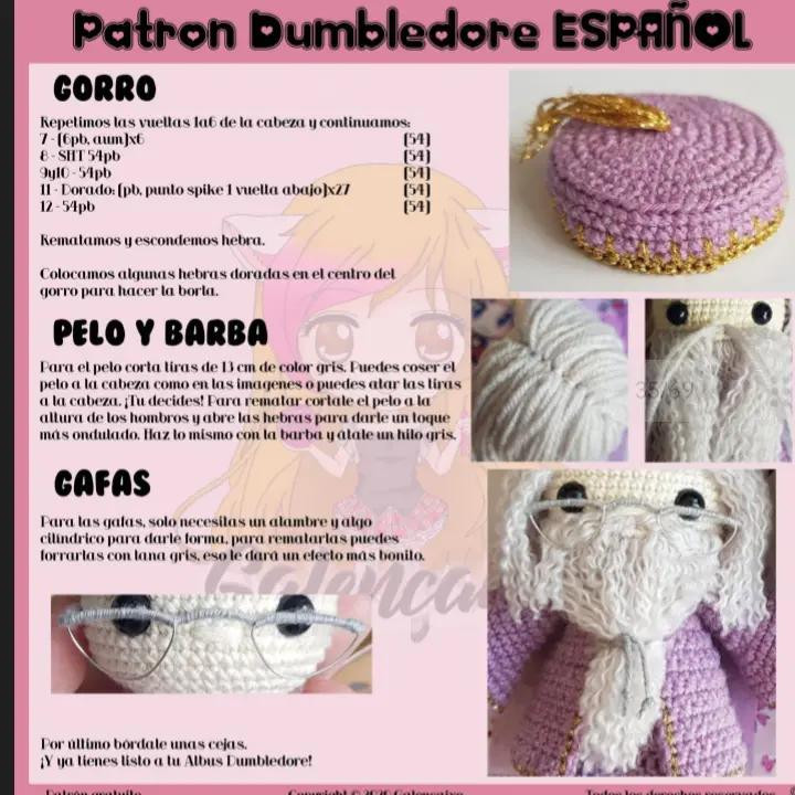 ALBUS DUMBLEDORE PATRÓN DE GANCHILLO GRATIS PARA AMANTES DEL CROCHET