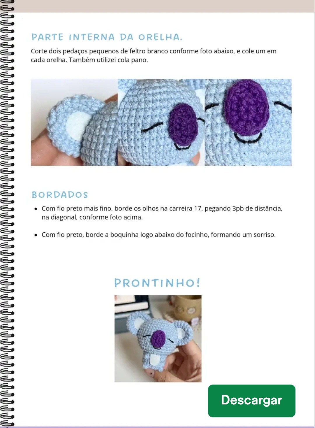 Amigurumi Adoráveis: Conjunto de Bonecos de Pelúcia em Crochê