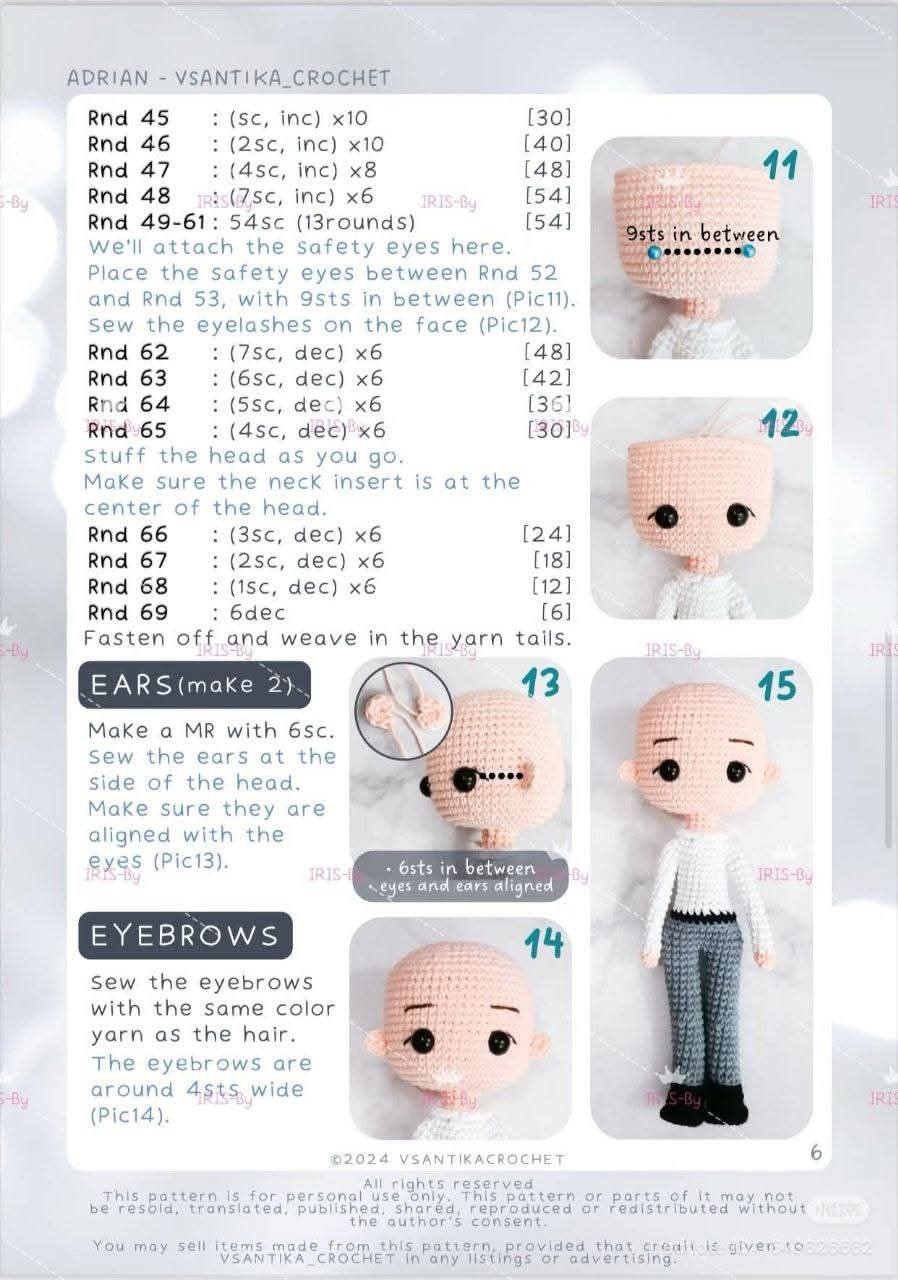 "Amigurumi Crochet Pattern: Bride and Groom Dolls"