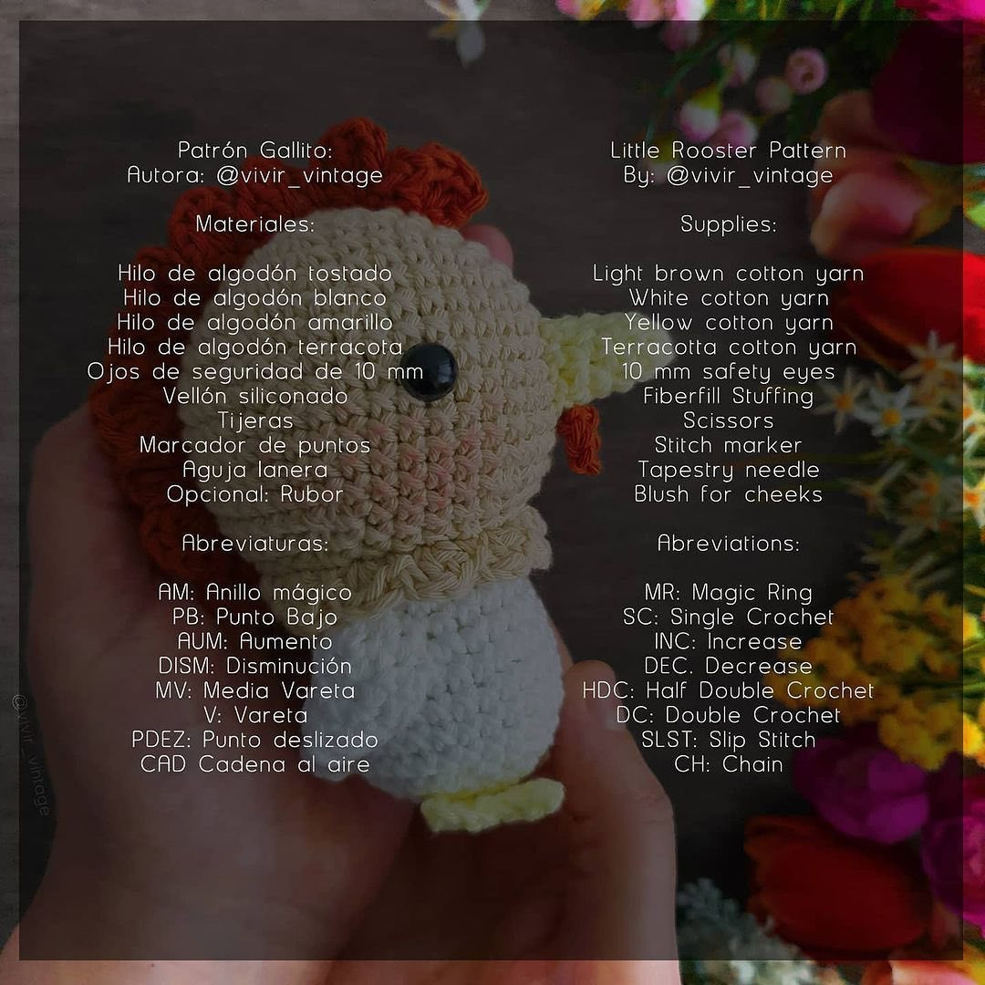 Amigurumi Crochet Pattern for a Cute Little Chicken Toy