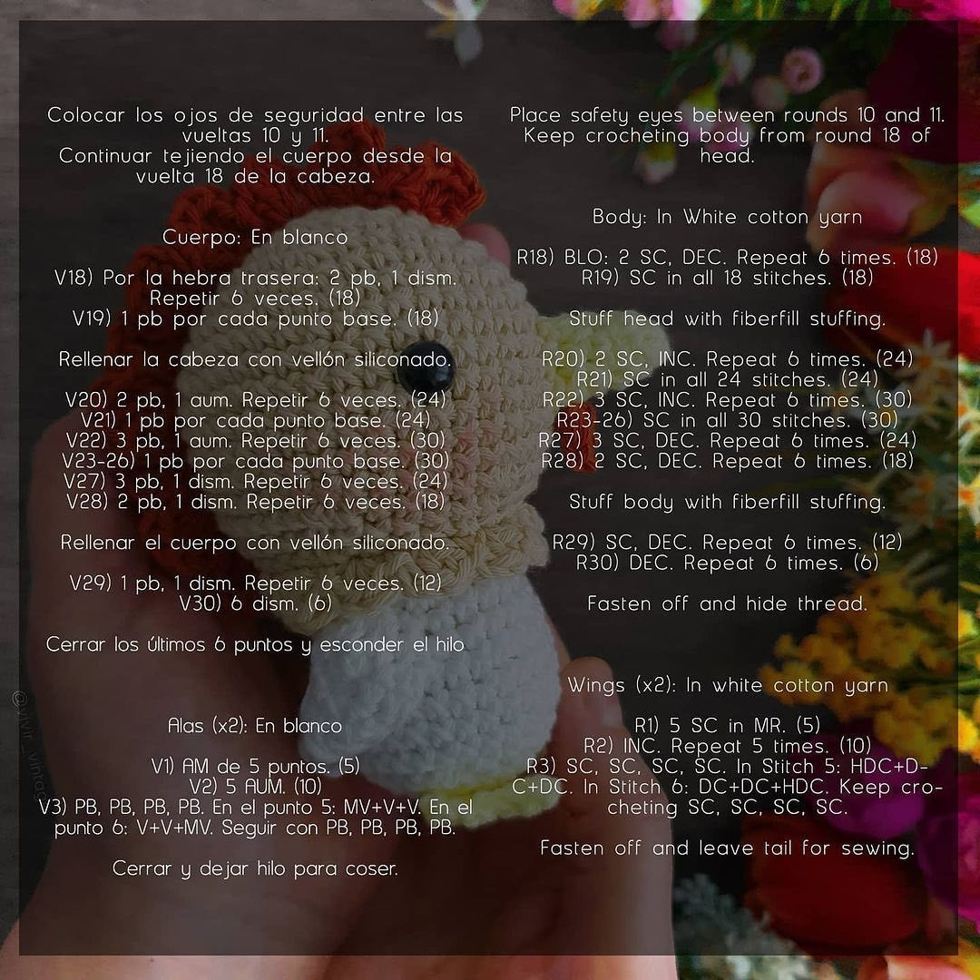 Amigurumi Crochet Pattern for a Cute Little Chicken Toy