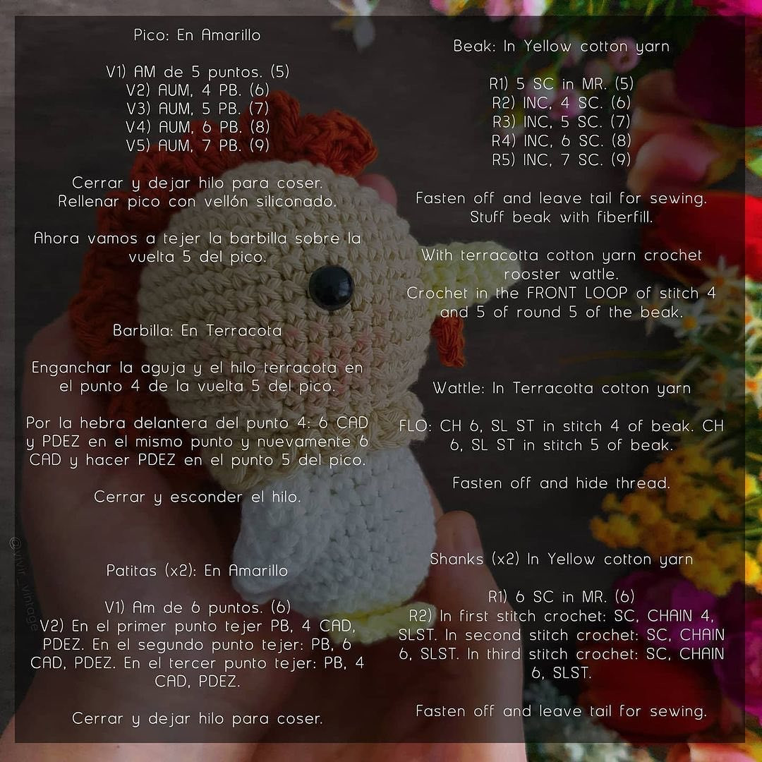 Amigurumi Crochet Pattern for a Cute Little Chicken Toy