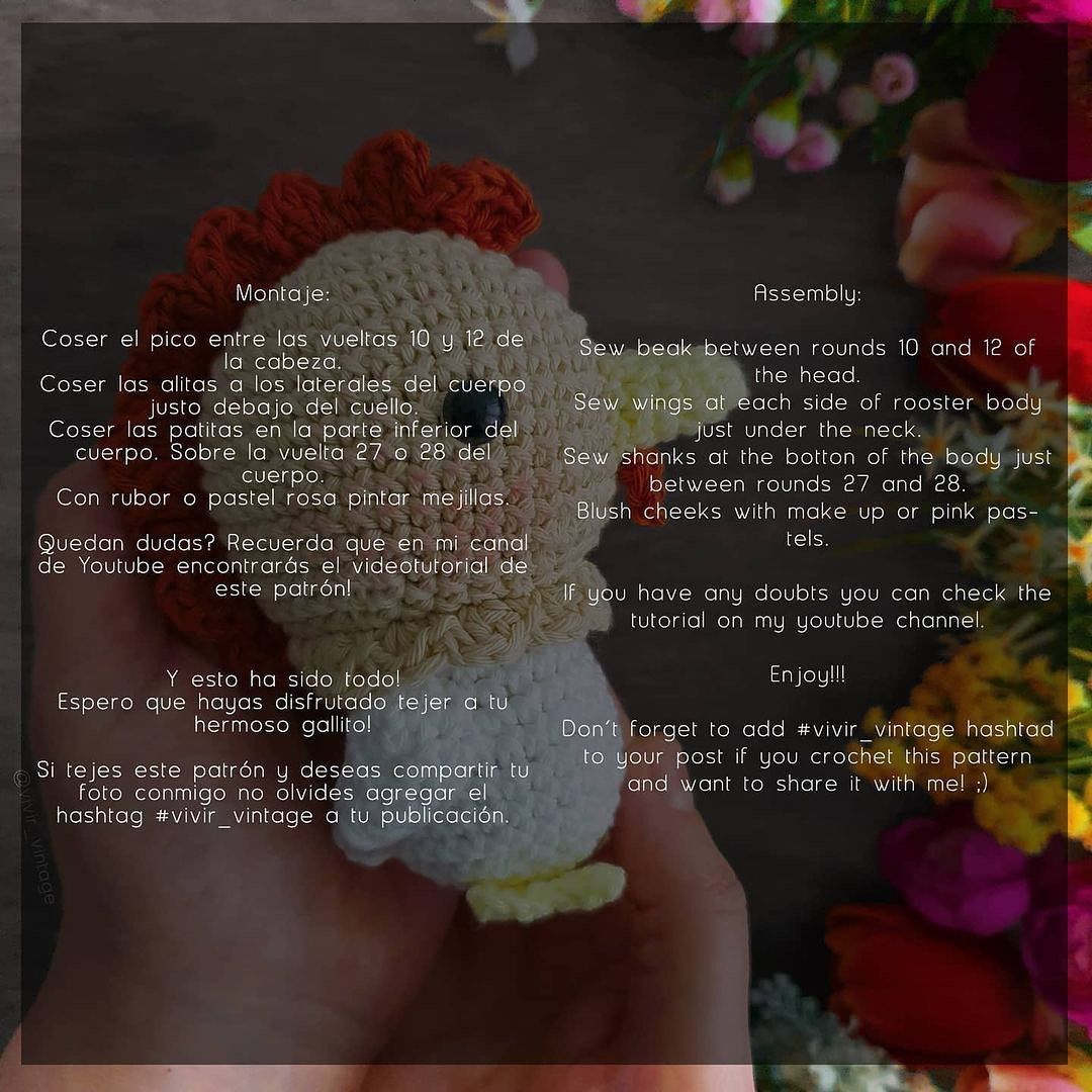Amigurumi Crochet Pattern for a Cute Little Chicken Toy