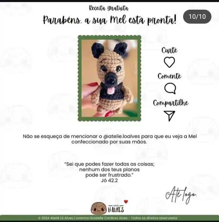 Amigurumi de Cachorro com Receita Grátis para Fazer em Casa