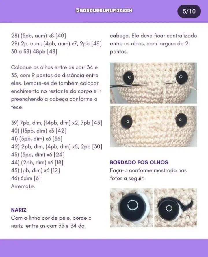 "Amigurumi de Personagem com Receita Grátis"