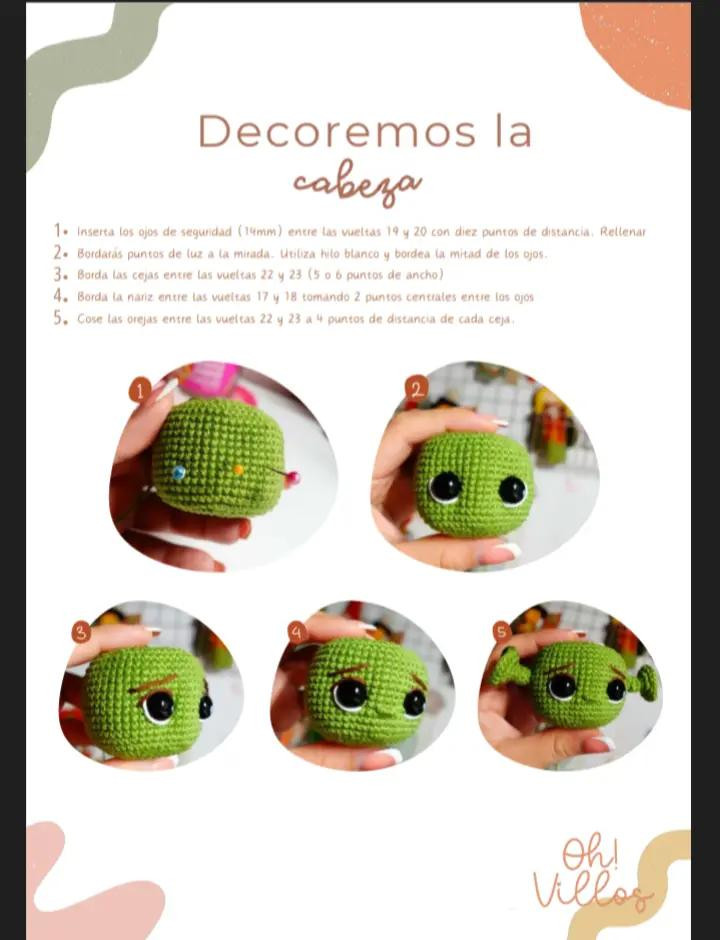 Amigurumi de personaje verde con patrón gratis para crochet creativo