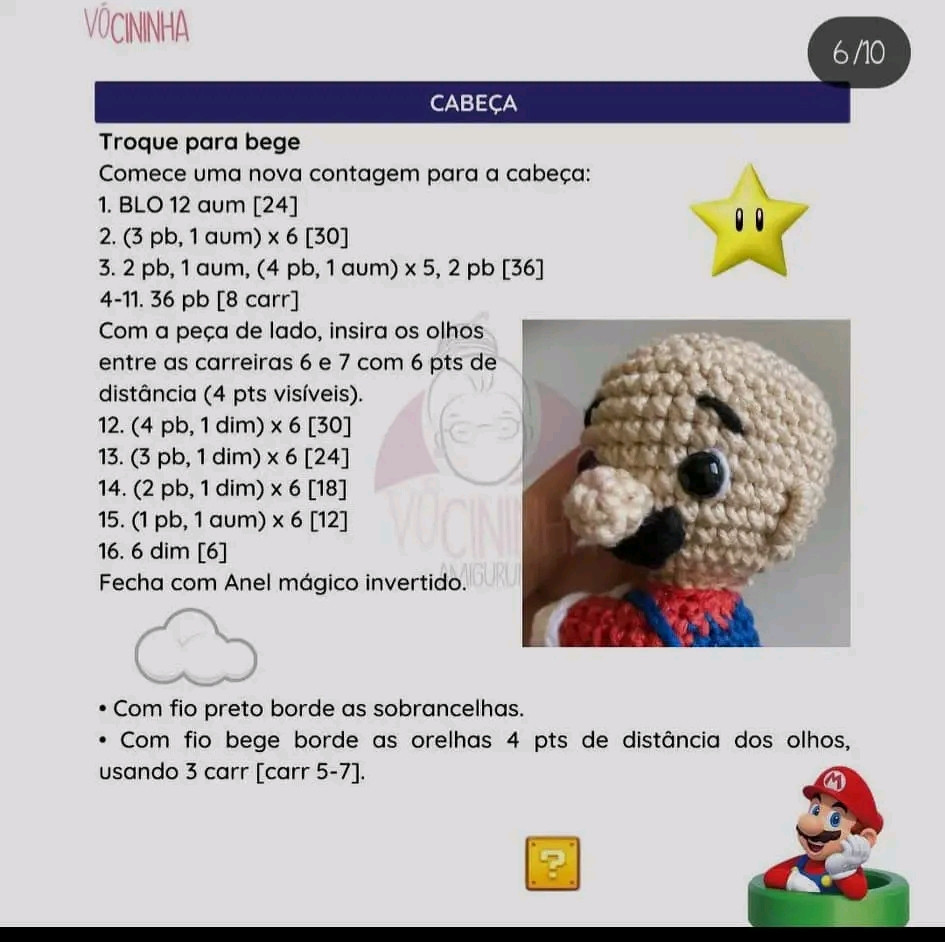 Amigurumi de Super Mario e Luigi: Gráficos de Crochê Criativos