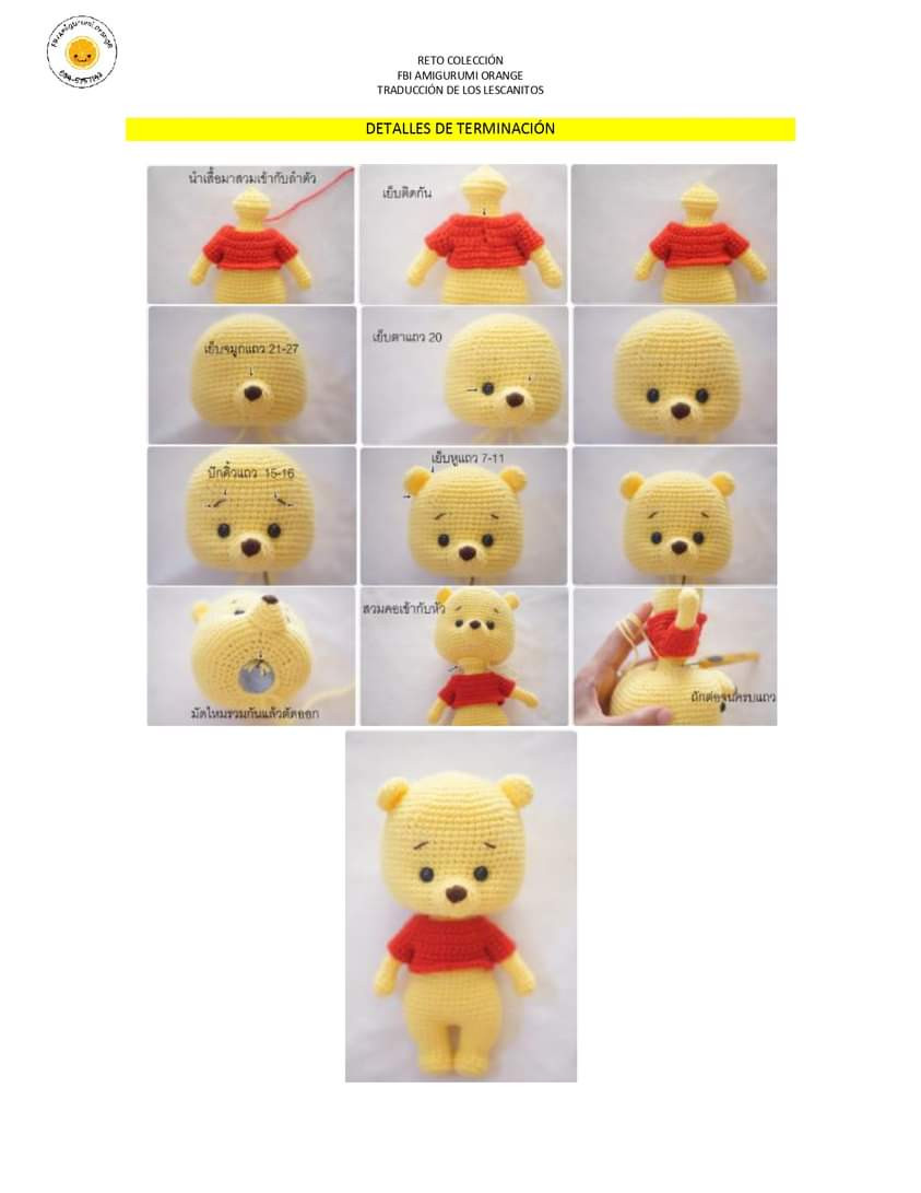 Amigurumi de Winnie the Pooh y sus amigos: patrón de crochet detallado