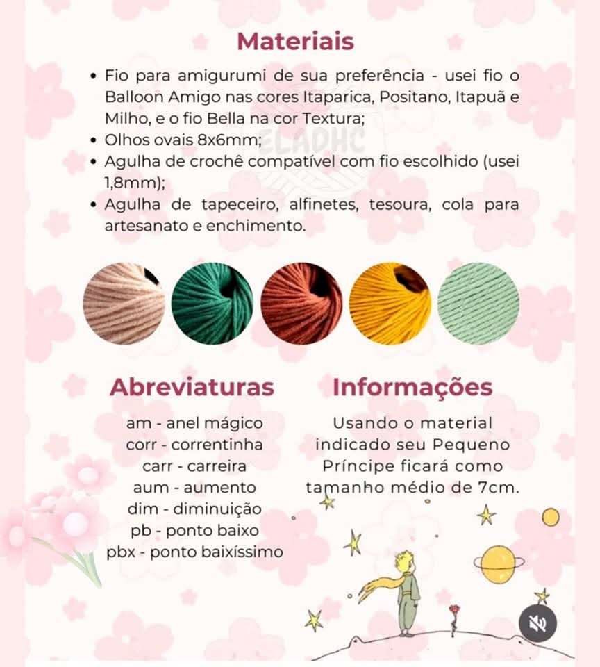 Amigurumi do Pequeno Príncipe: Gráfico de Crochê Gratuito e Detalhado