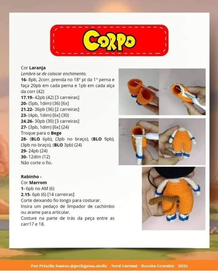Amigurumi Goku: Receita Grátis para Fãs de Crochê