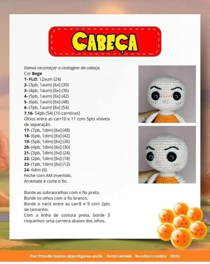Amigurumi Goku: Receita Grátis para Fãs de Crochê