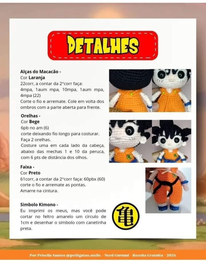 Amigurumi Goku: Receita Grátis para Fãs de Crochê