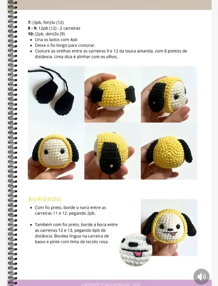 Amigurumi Kawaii: Três Personagens Fofinhos em Crochê Amigurumi Kawaii
