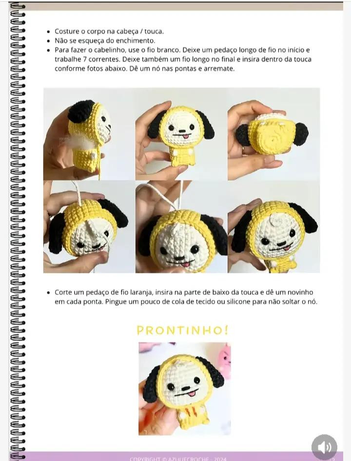 Amigurumi Kawaii: Três Personagens Fofinhos em Crochê Amigurumi Kawaii