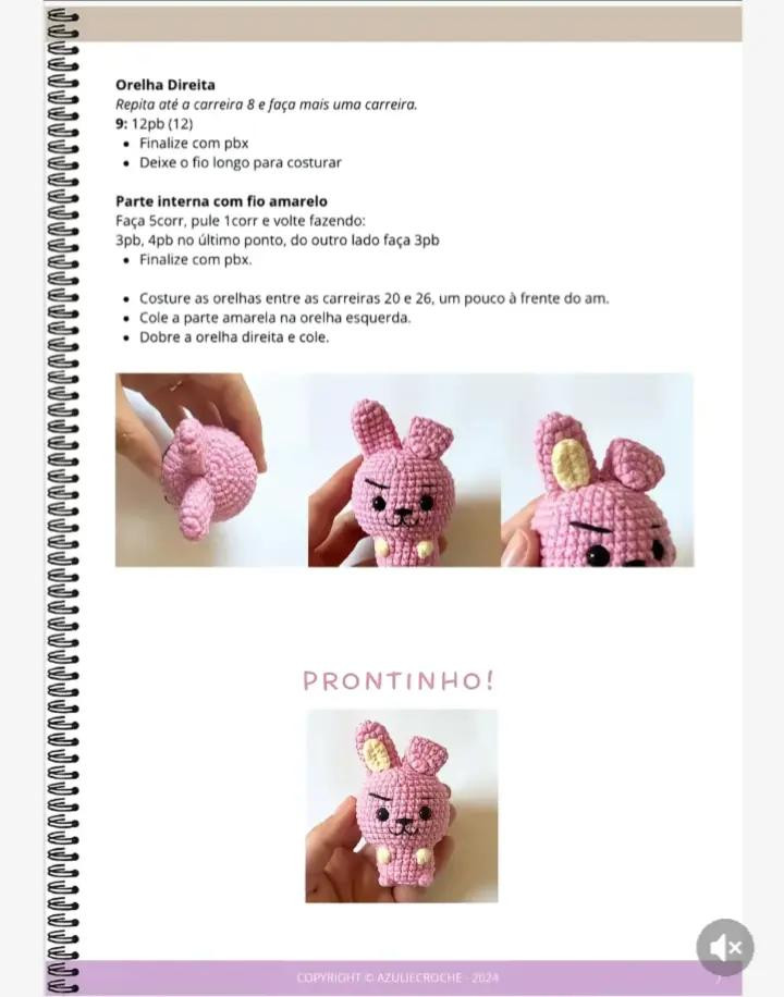 Amigurumi Kawaii: Três Personagens Fofinhos em Crochê Amigurumi Kawaii