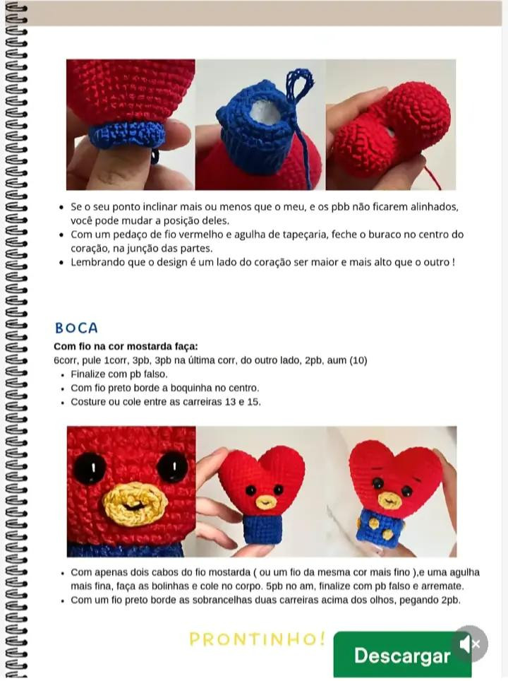 Amigurumi Kawaii: Três Personagens Fofinhos em Crochê Amigurumi Kawaii