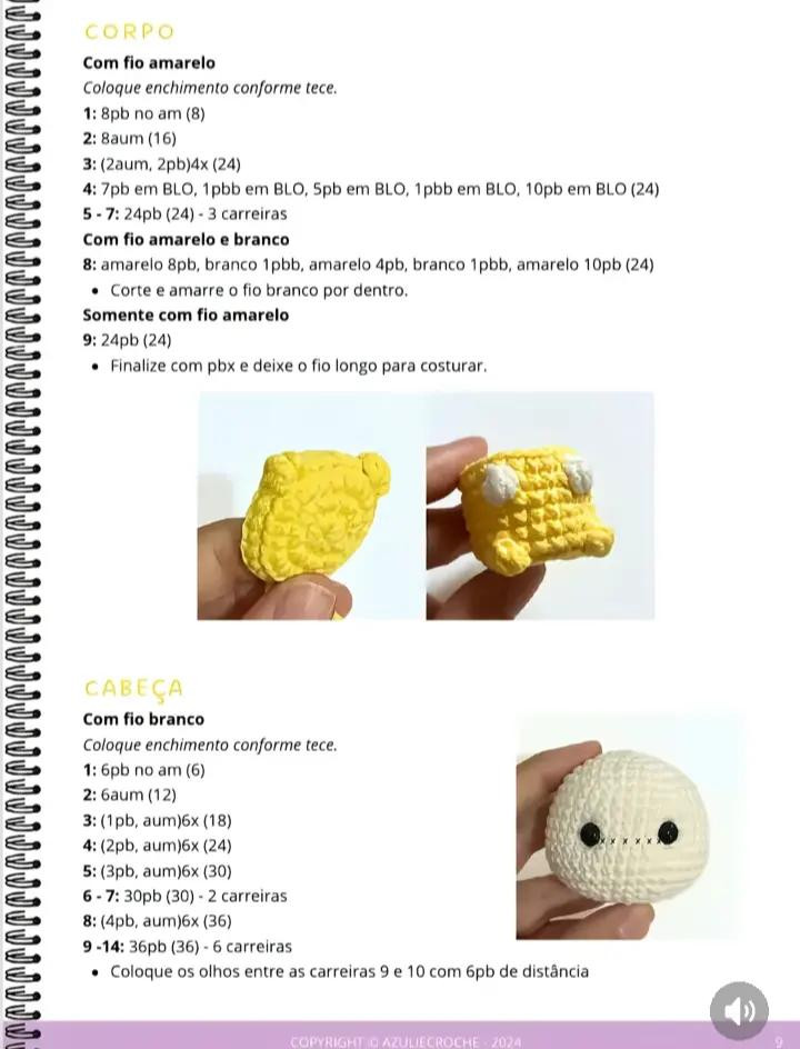Amigurumi Kawaii: Três Personagens Fofinhos em Crochê Amigurumi Kawaii