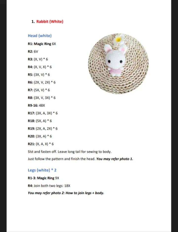 Amigurumi Pattern: Cute Animal Heads Crochet Chart