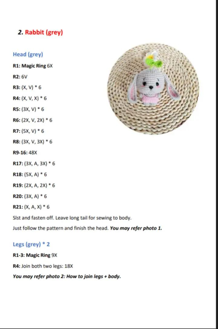 Amigurumi Pattern: Cute Animal Heads Crochet Chart