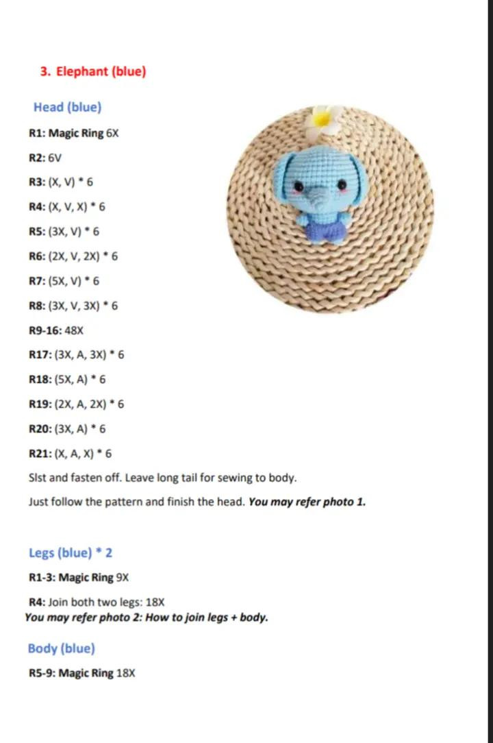 Amigurumi Pattern: Cute Animal Heads Crochet Chart