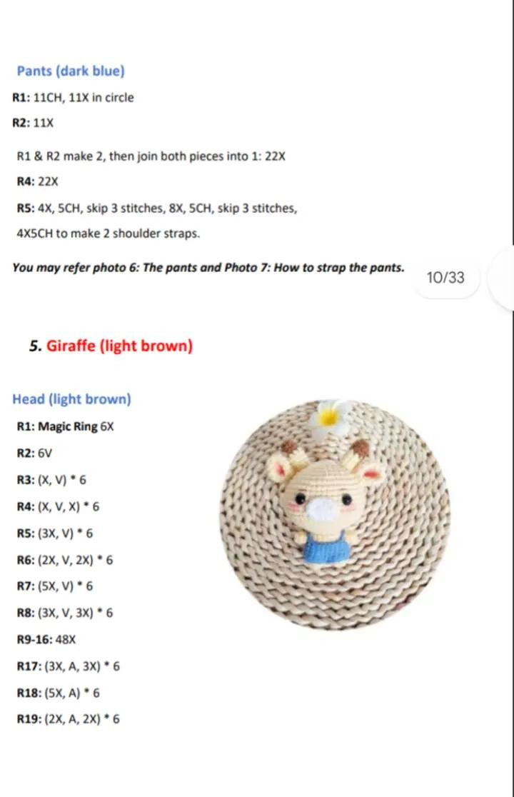 Amigurumi Pattern: Cute Animal Heads Crochet Chart
