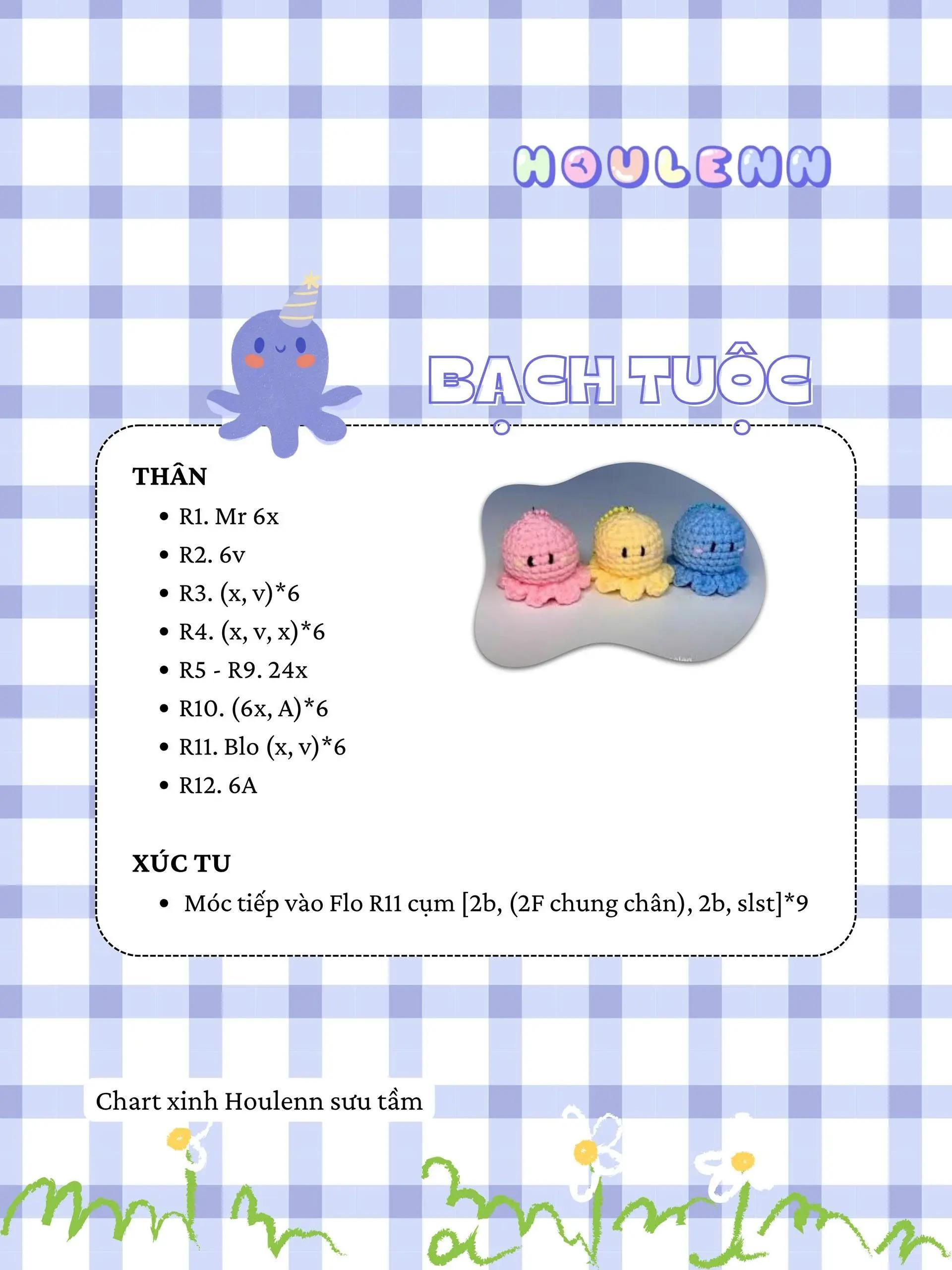 Bạch tuộc chart móc len