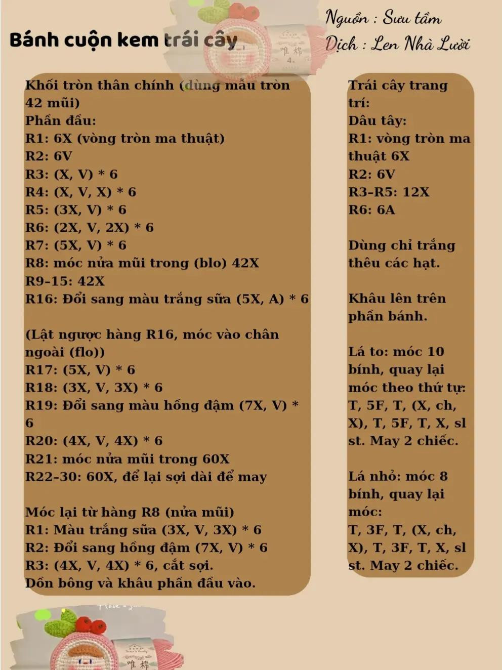 bánh cuộn kem trái cây