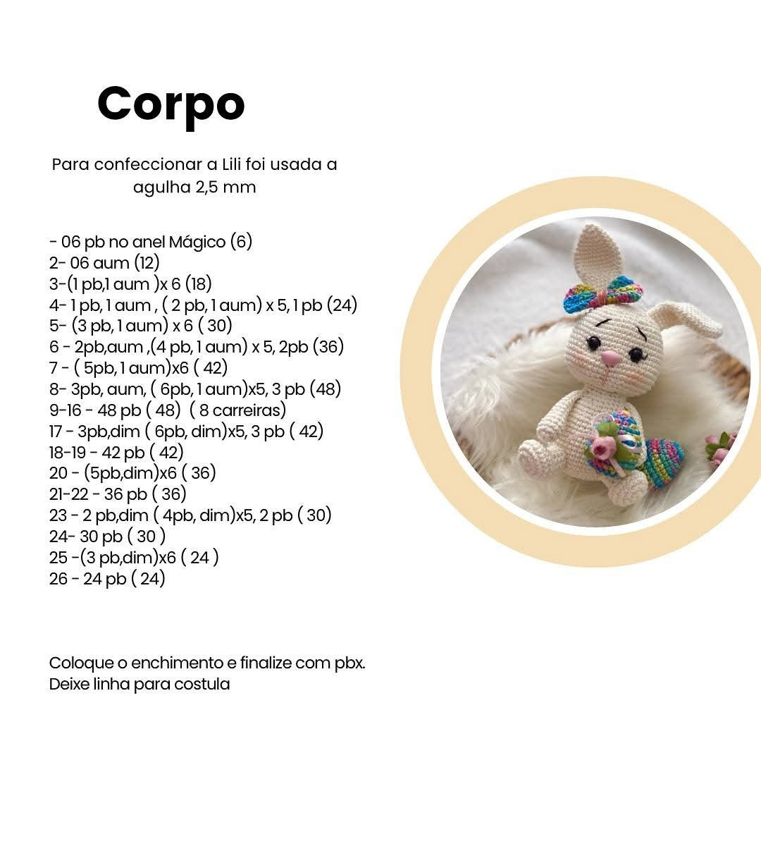 Bichinho de Crochê Adorável com Instruções Detalhadas