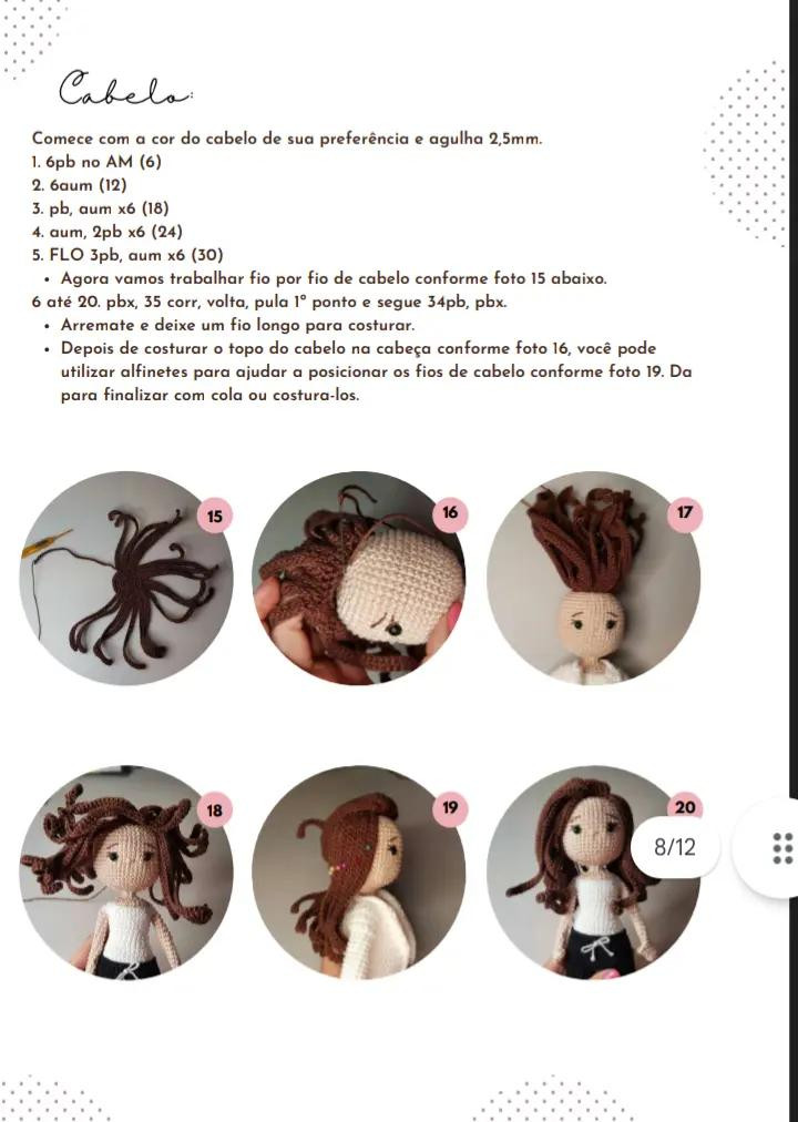 "Boneca Amigurumi de Médica em Crochê Detalhado"
