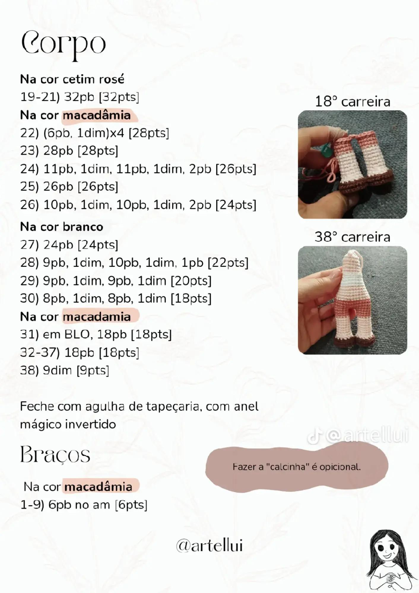 Boneca de Crochê Inspirada na Bela e a Fera com Fios Coloridos