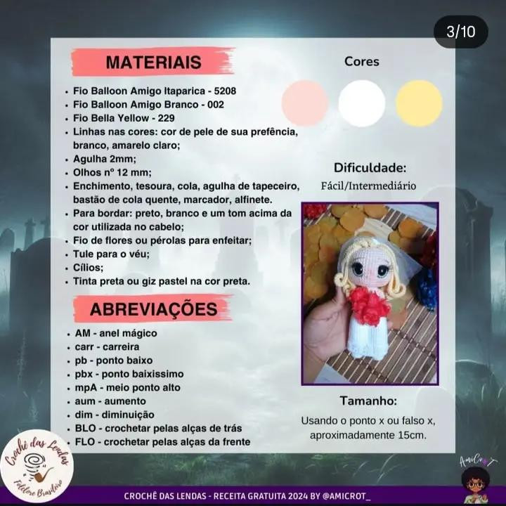 "Boneca de Crochê 'Loira do Bonfim' com Receita Grátis"