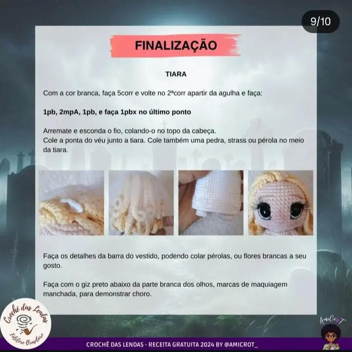 "Boneca de Crochê 'Loira do Bonfim' com Receita Grátis"