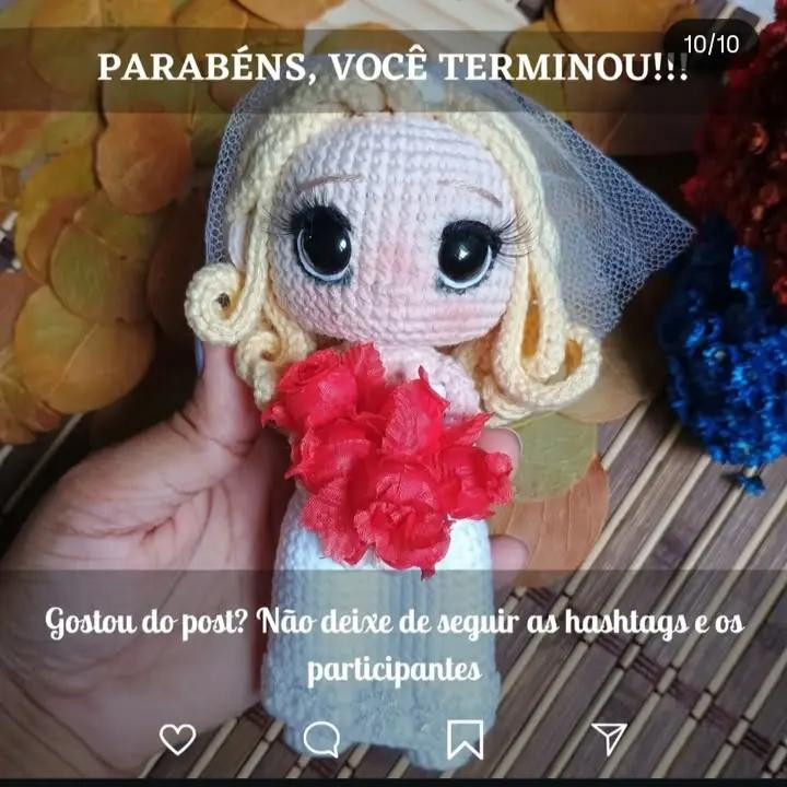 "Boneca de Crochê 'Loira do Bonfim' com Receita Grátis"