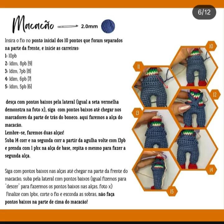 Boneco de crochê inspirado no Chucky, ícone do terror