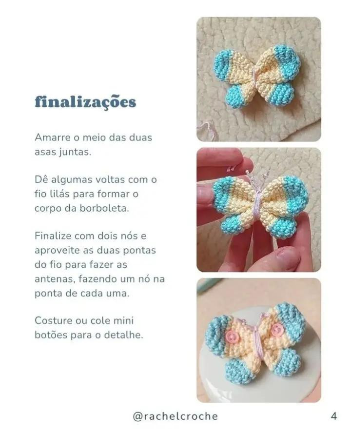 Borboletinha de Crochê: Receita Grátis e Fácil para Iniciantes