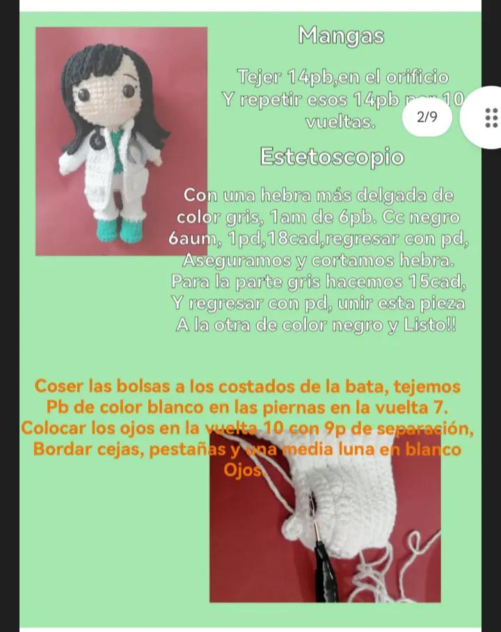 Bordar detalles y pintura para completar tu muñeca de amigurumi