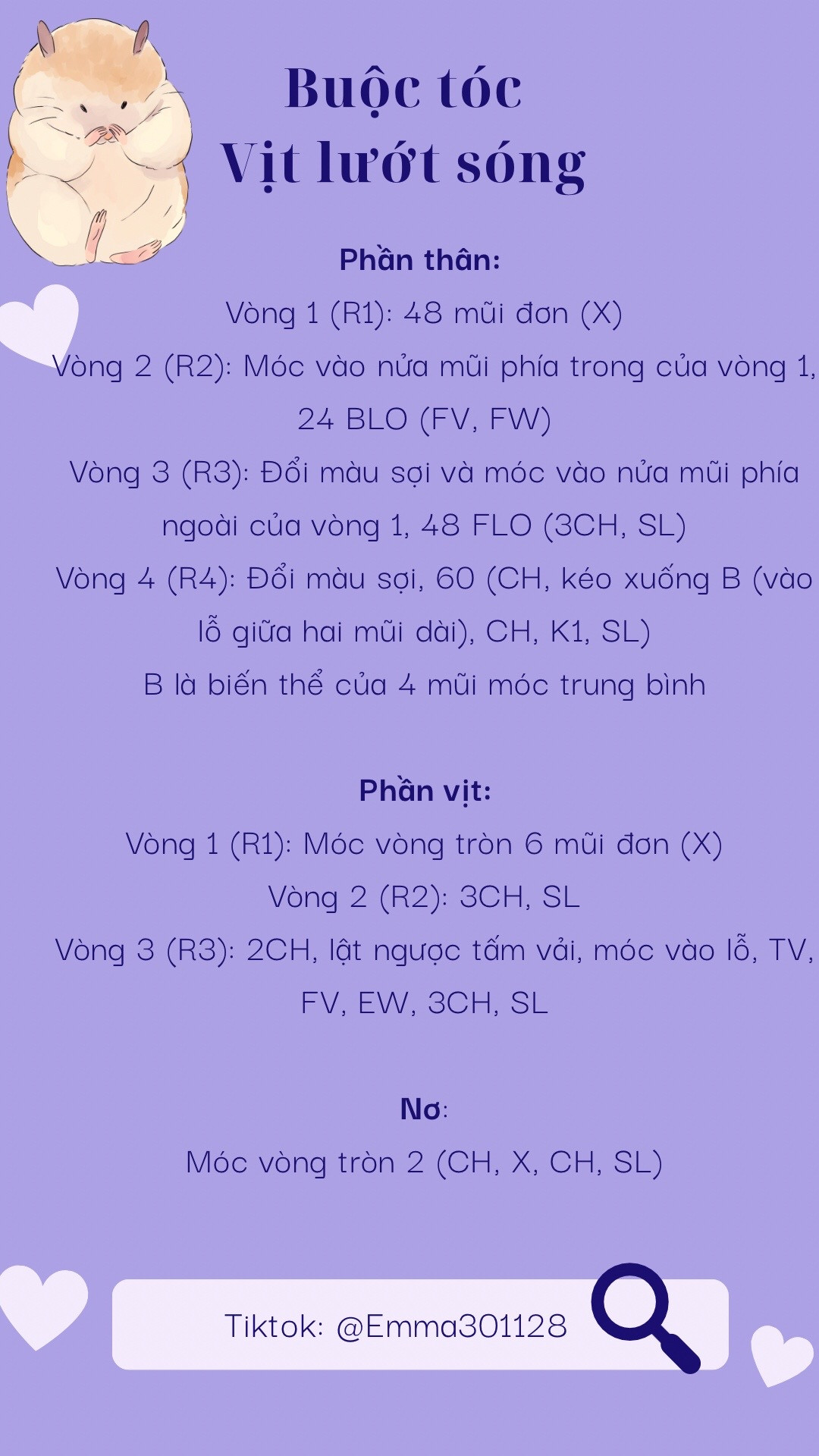 buộc tóc vịt lướt sóng