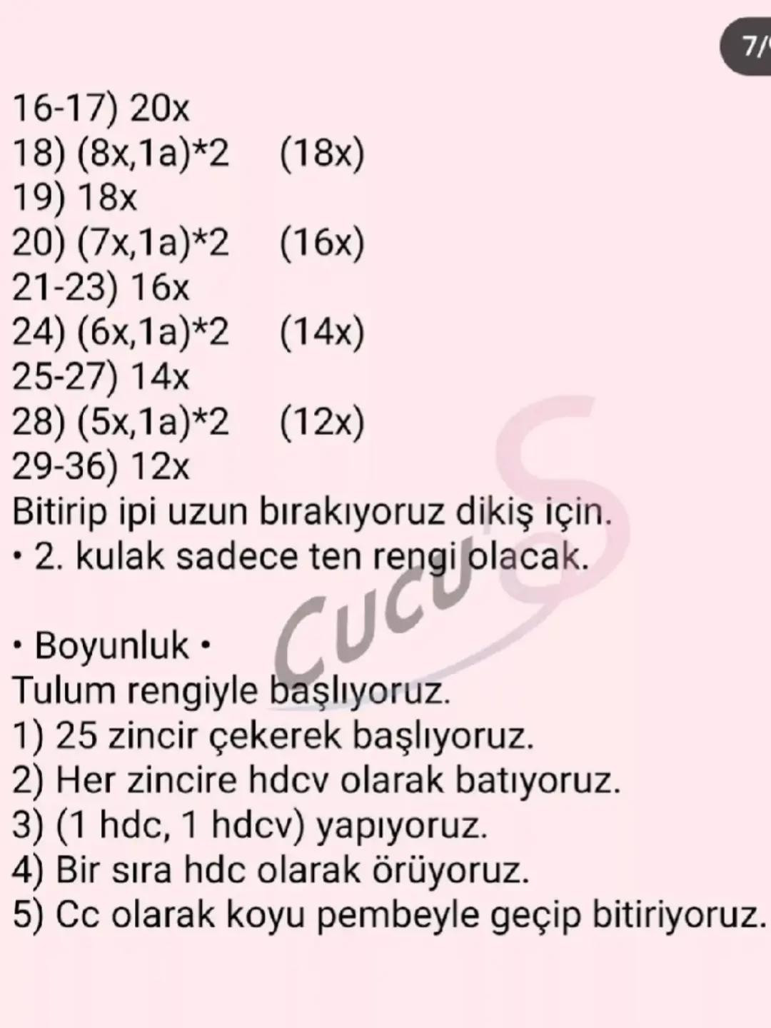 Buruşuk Tavşan Amigurumi Yapım Kılavuzu