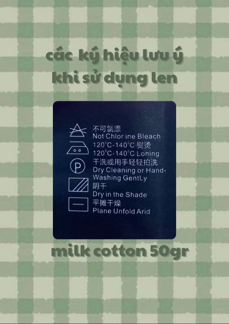 các ký hiệu lưu ý khi sử dụng len