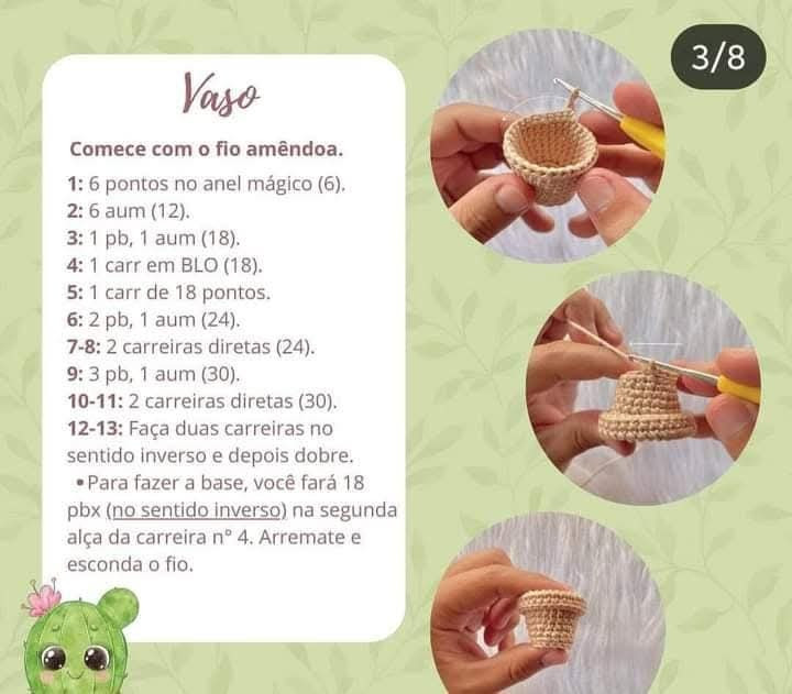 Cacto de Crochê Amigurumi com Flores: Um Guia de Criação Criativa
