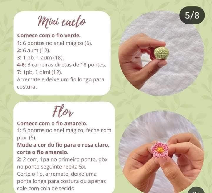 Cacto de Crochê Amigurumi com Flores: Um Guia de Criação Criativa