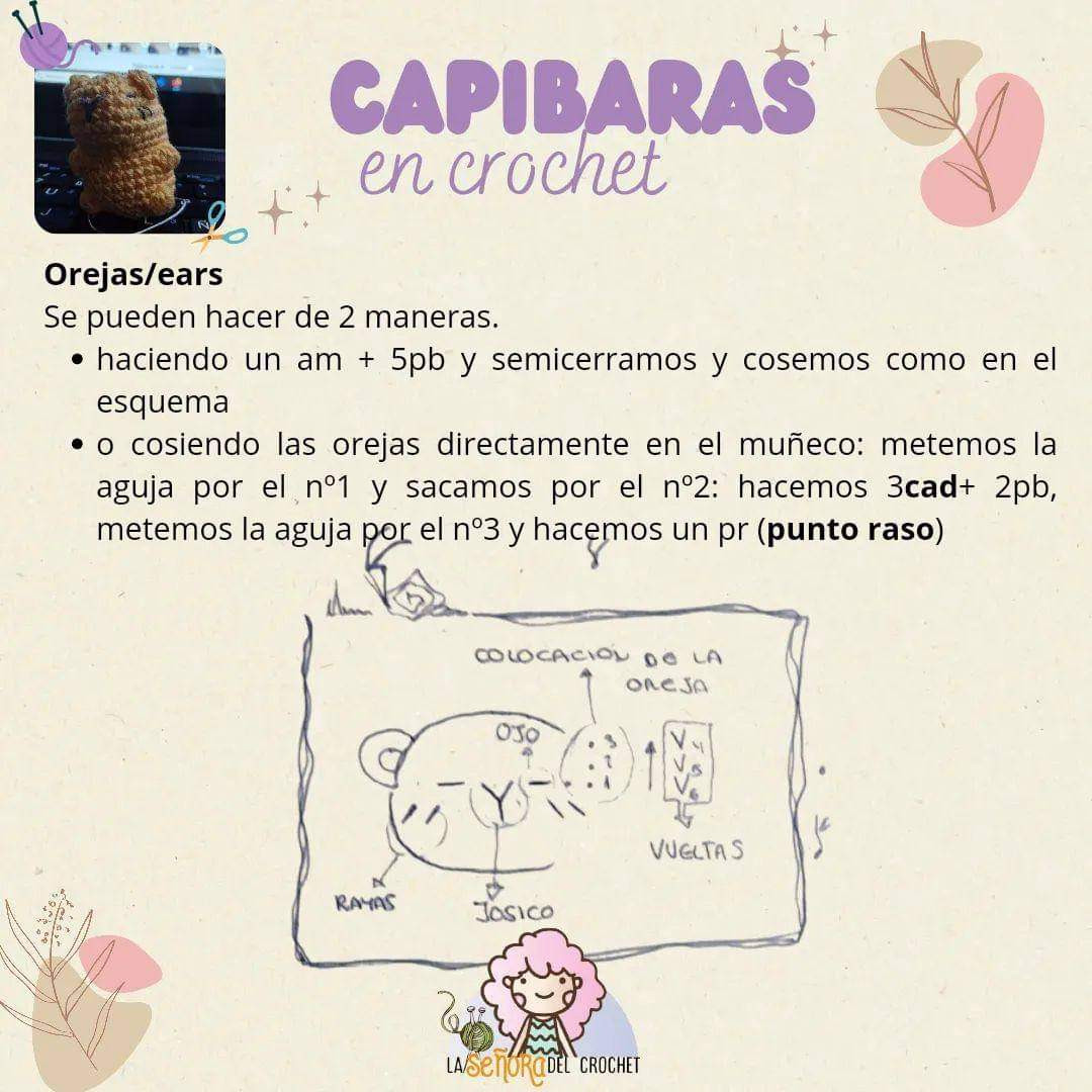 Capibaras de ganchillo: guía paso a paso para principiantes