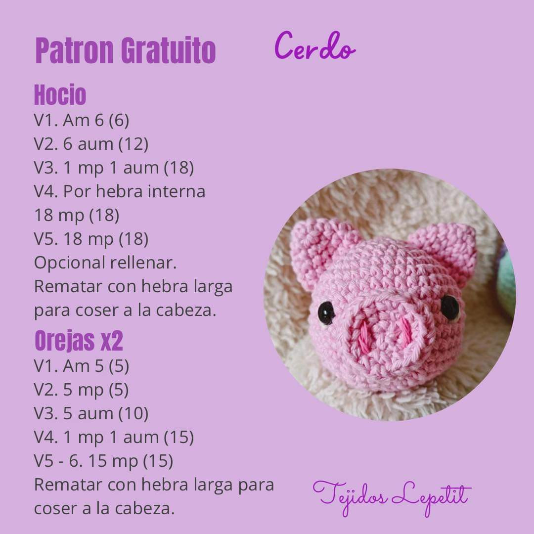 Cerdito Amigurumi: Patrón Gratis para Tejer con Amor
