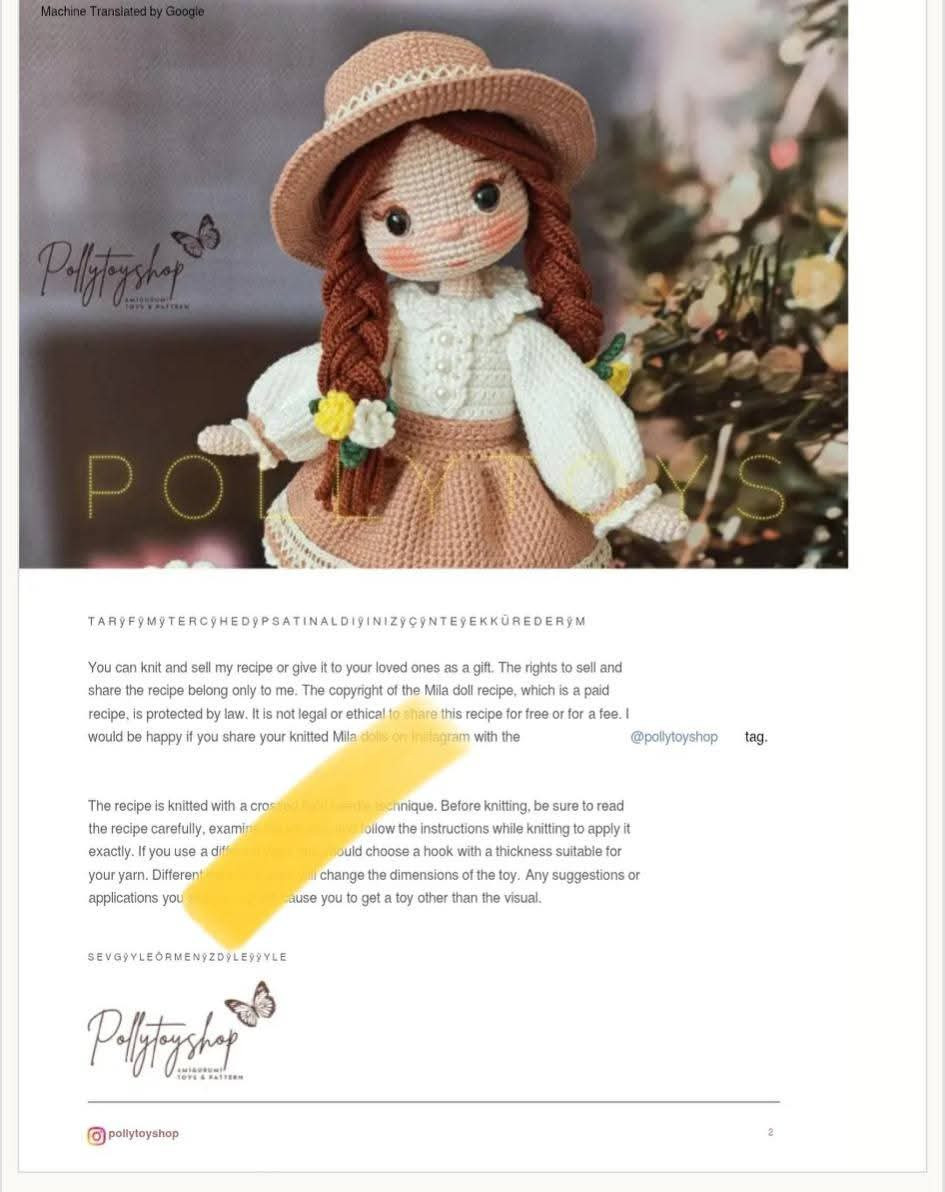Charming Crochet Doll with Yellow Accessories and Hat