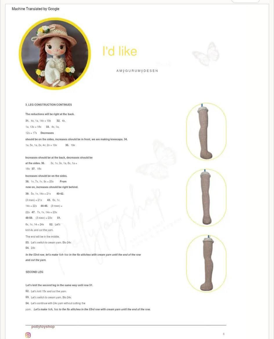 Charming Crochet Doll with Yellow Accessories and Hat