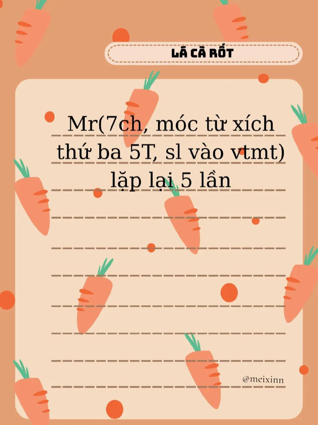 chart củ cà rốt