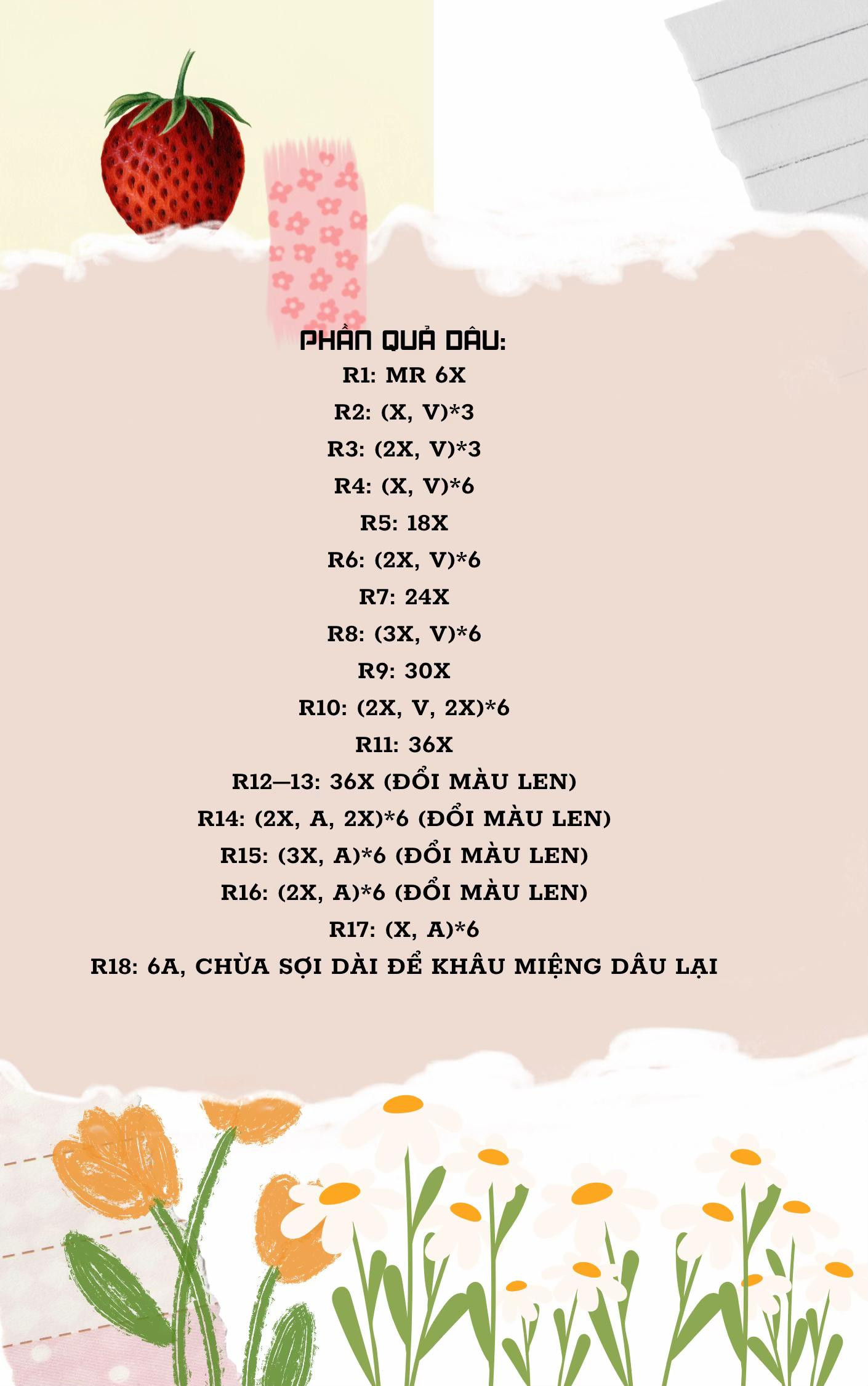 chart dâu tây