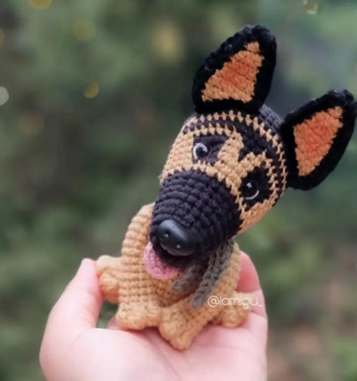 Chart de Amigurumi de Pastor Alemão Fofo e Detalhado